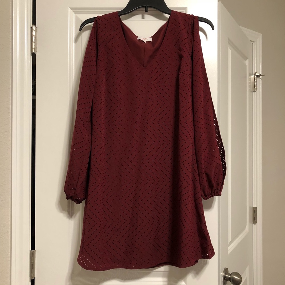 CANDIE’S MAROON DRESS